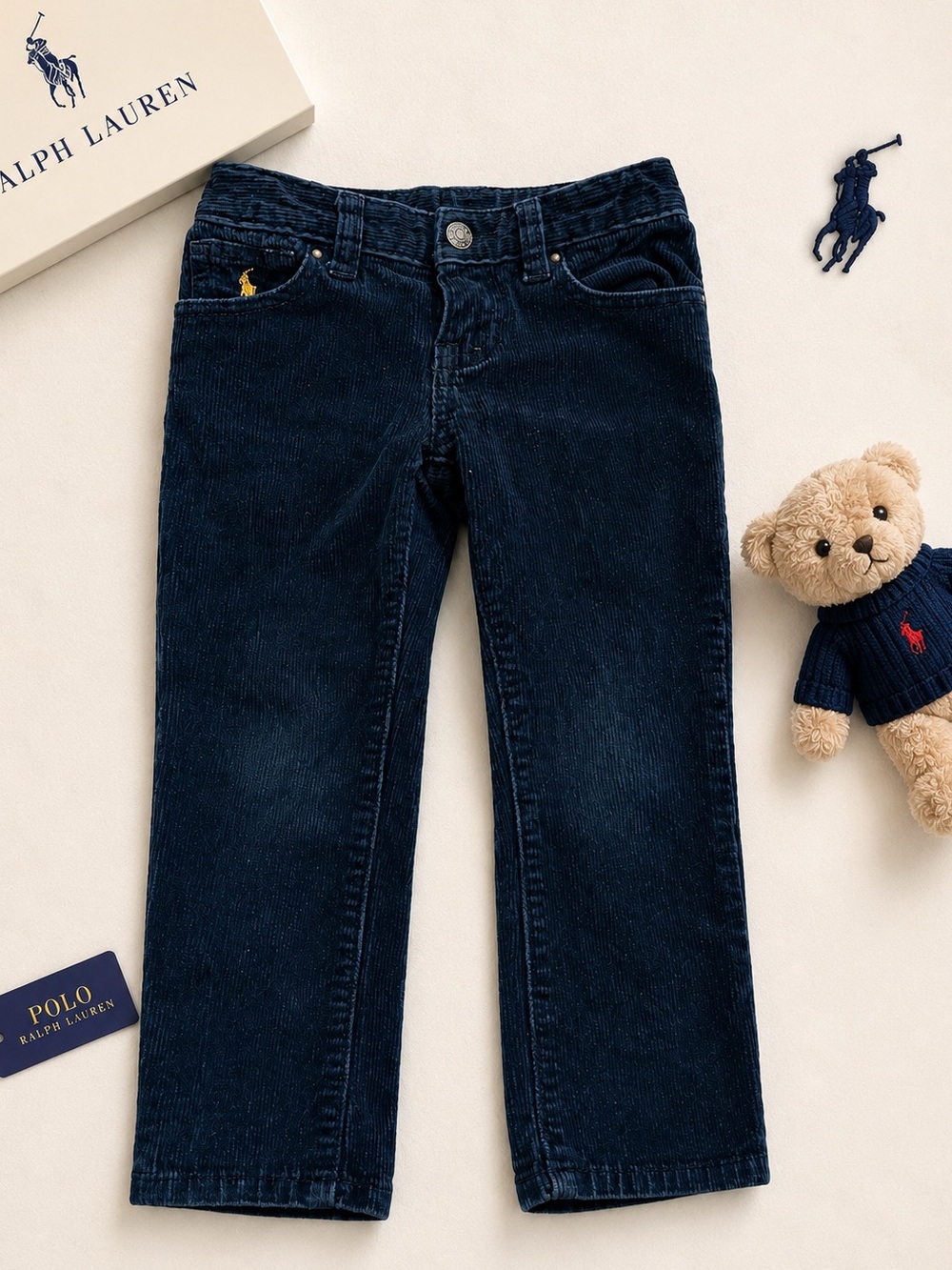 Ralph Lauren Toddler Navy Blue Corduroy Pants Size 3 3T Classic Preppy